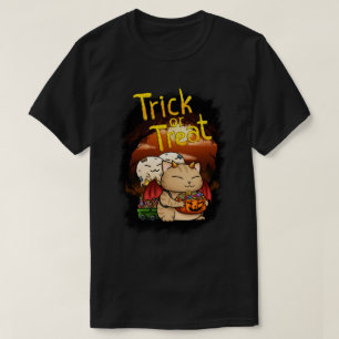 Camiseta Gato del pequeño diablo de Halloween