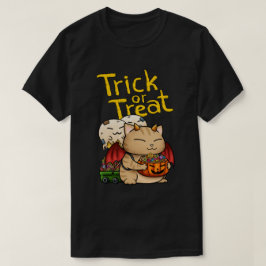 Camiseta Gato del pequeño diablo de Halloween
