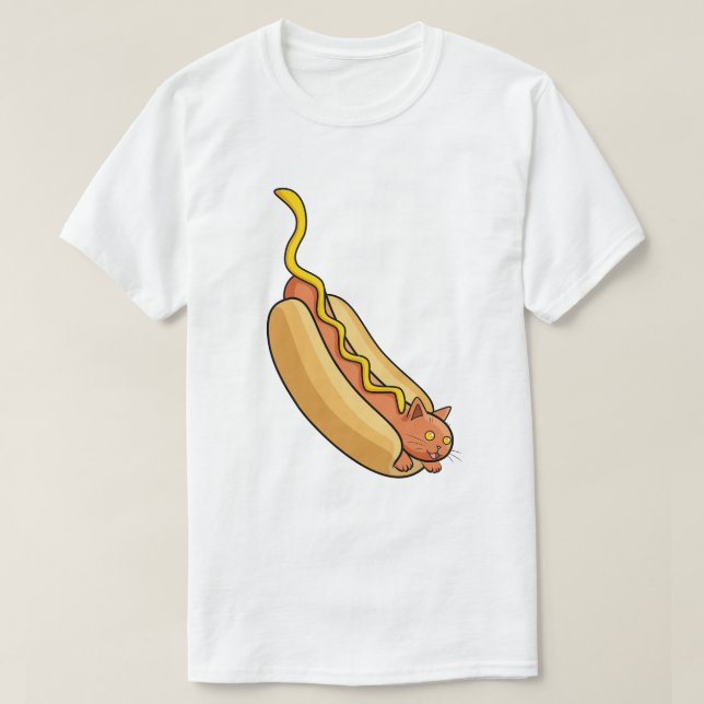 Camiseta Gato del perrito caliente (Diseño del anverso)