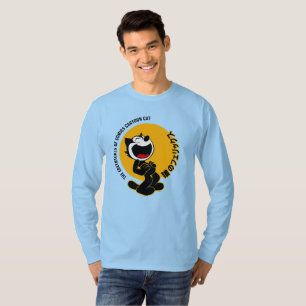 Camiseta Gato del Personalizado de historietas   Larga mang