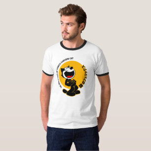 Camiseta Gato del Personalizado de historietas   Ringer mas
