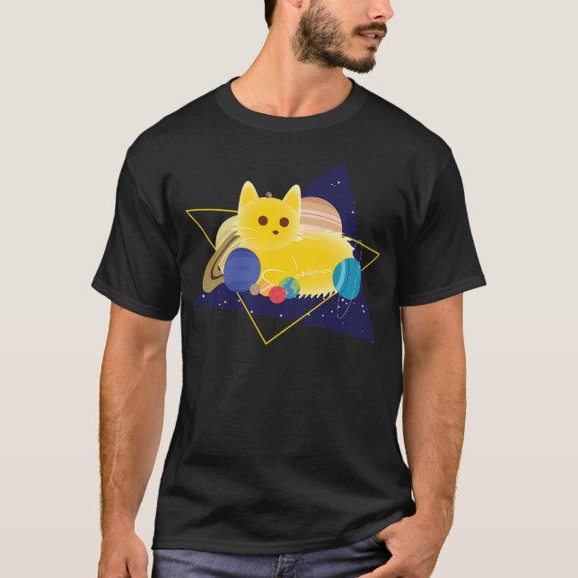 Camiseta Gato del sistema solar (Anverso)