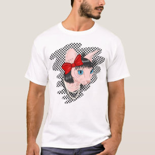 Camiseta Gato del sphynx del arte pop