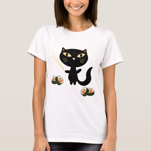 Camiseta Gato del sushi (Anverso)