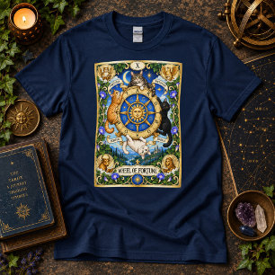 Camiseta Gato del Tarot de la Rueda de la Fortuna - Ciclos