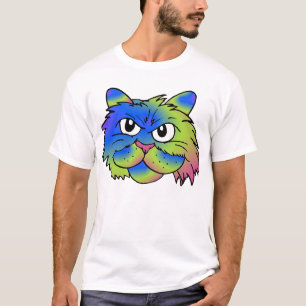 Camiseta Gato del teñido anudado