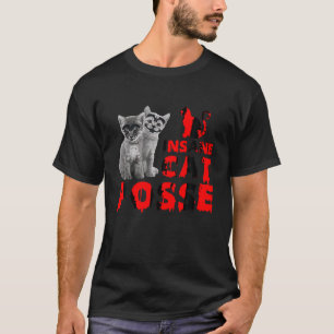 Camiseta Gato demente Posada Animal Lover Gatito felino T S