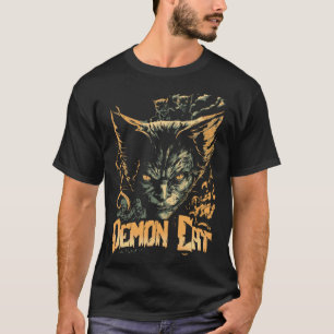 Camiseta Gato Demonio Gato Malvado Siniestro Gatito