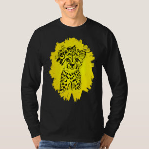 Camiseta Gato depredador de Cheetah Motif Animal Africa Col