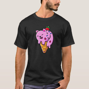 Camiseta Gato derritiendo helado