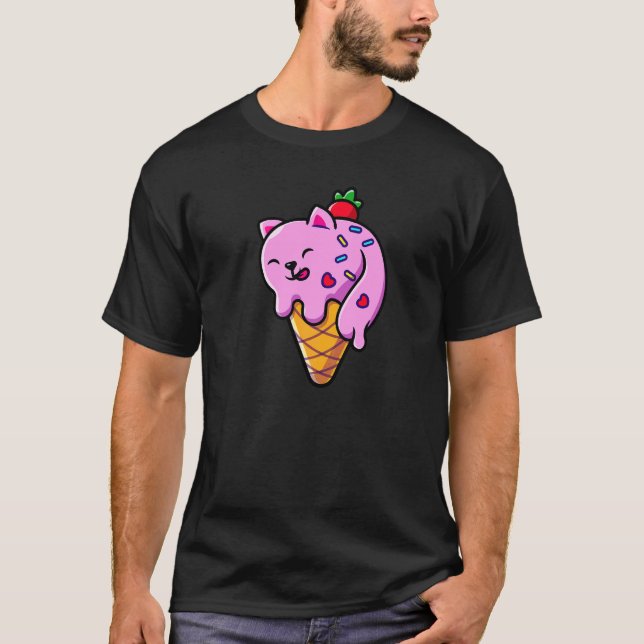 Camiseta Gato derritiendo helado (Anverso)