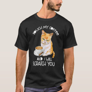 Camiseta Gato Descansa Mi Café Y Te Rascaré