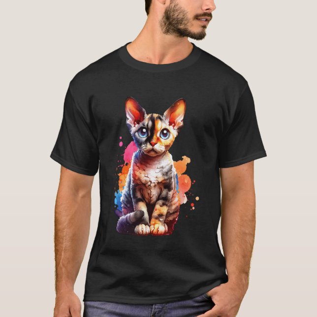 Camiseta Gato Devon Rex (Anverso)