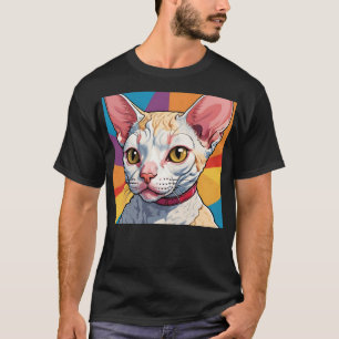 Camiseta Gato Devon Rex en el Vintage