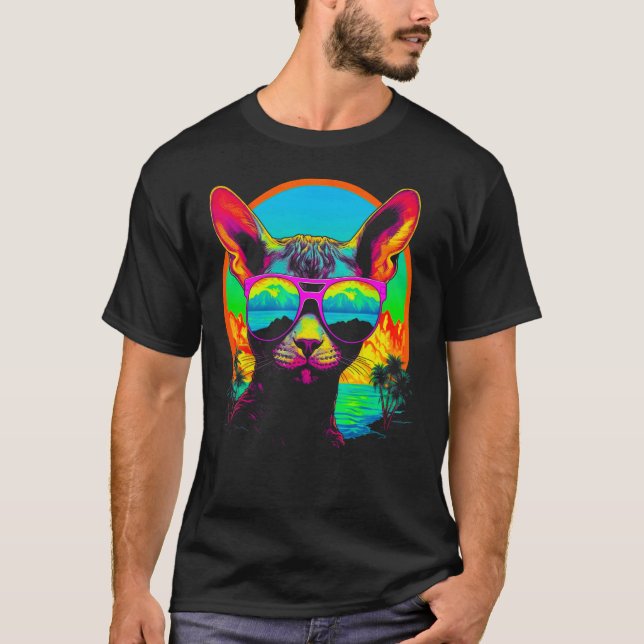 Camiseta Gato Devon Rex Verano (Anverso)