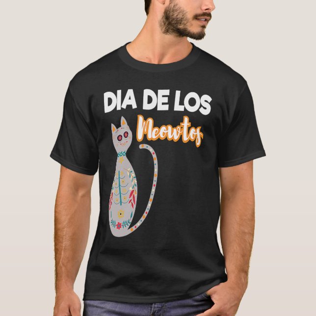 Camiseta Gato Dia De Los Meowtos (Anverso)