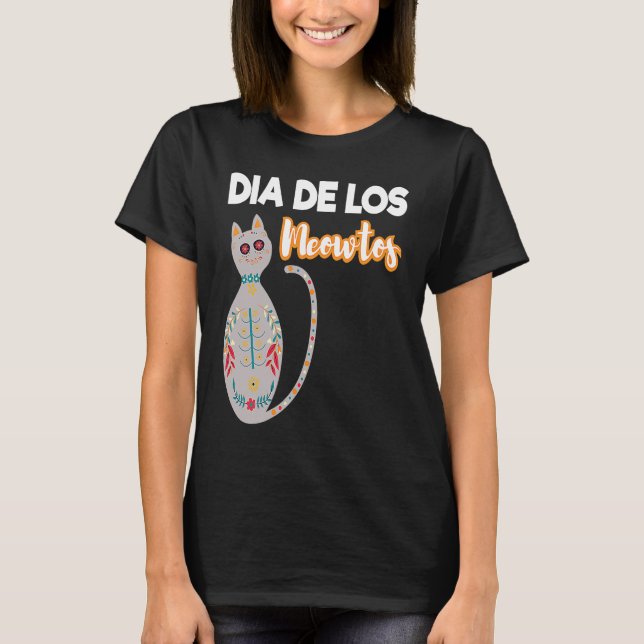 Camiseta Gato Dia De Los Meowtos (Anverso)