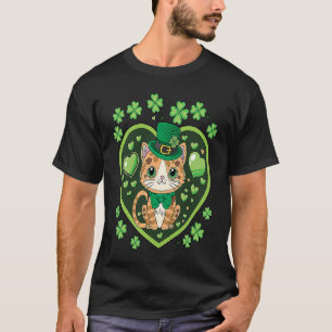 Camiseta Gato Día de San Patricio Duende Lindo 2023