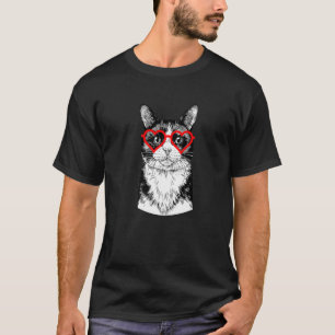 Camiseta Gato Día de San Valentín de Tuxedo Cat Gato
