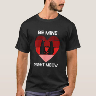 Camiseta Gato Día de San Valentín Sé Mío Maullido Gato