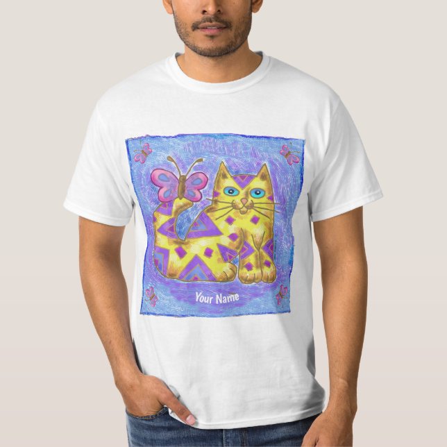 Camiseta gato diamante (Anverso)