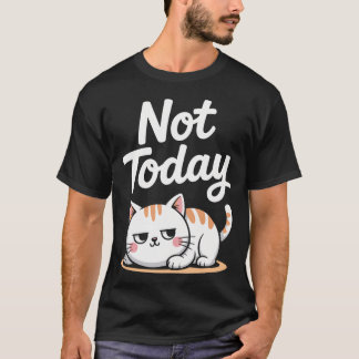 Camiseta Gato Dice No Hoy Gatos de Oficina Trabajador Remot