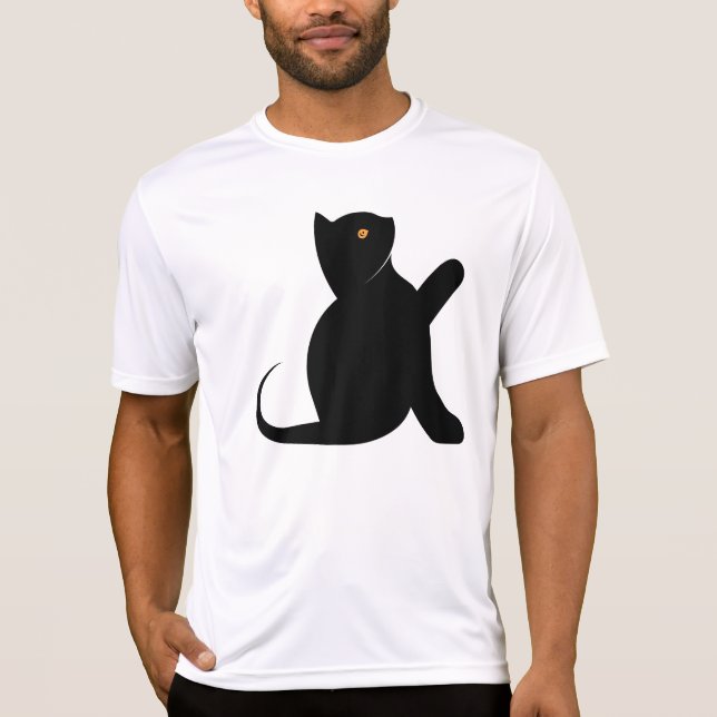 Camiseta Gato diciendo hola (Anverso)