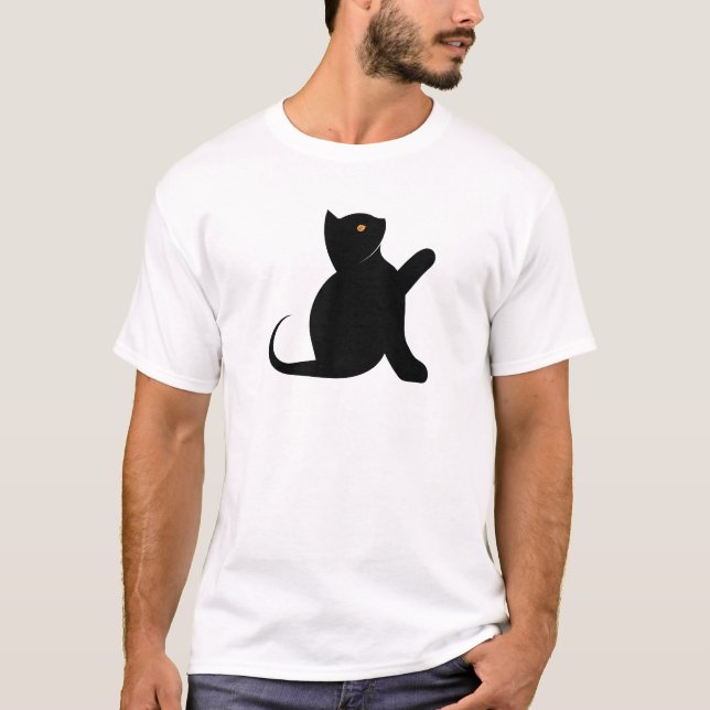 Camiseta Gato diciendo hola (Anverso)