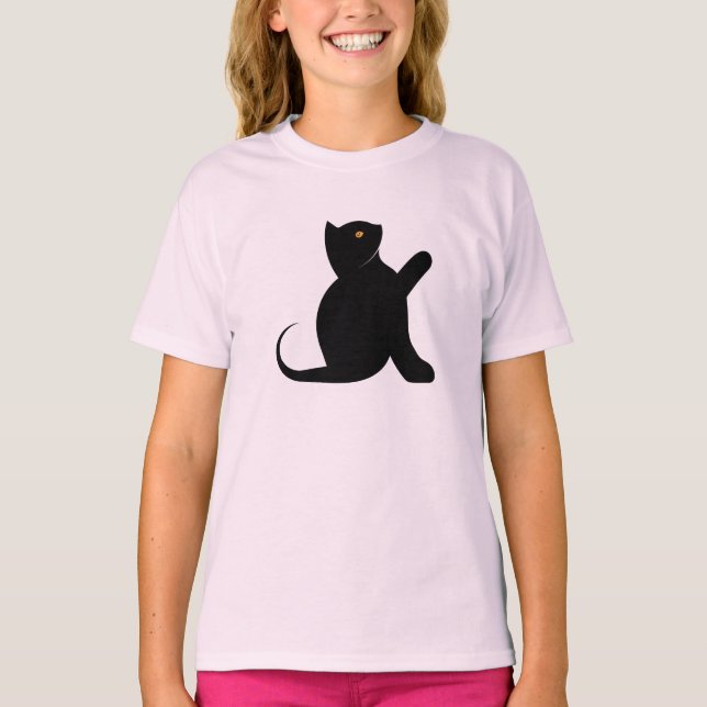Camiseta Gato diciendo hola (Anverso)