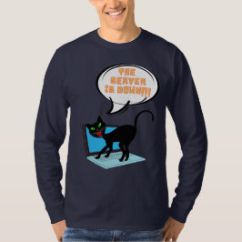 Camiseta gato diciendo que el servidor está caído