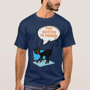 Camiseta gato diciendo que el servidor está caído
