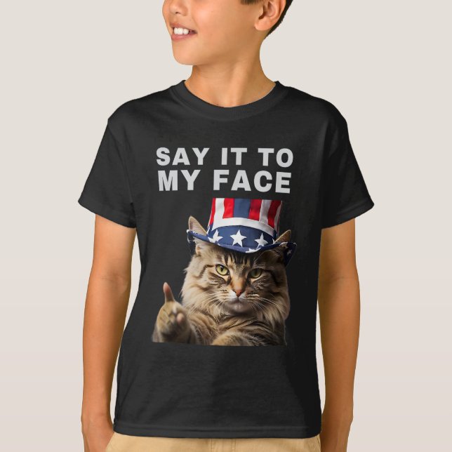 Camiseta Gato Dilo A Mi Cara Kamala Harris (Anverso)