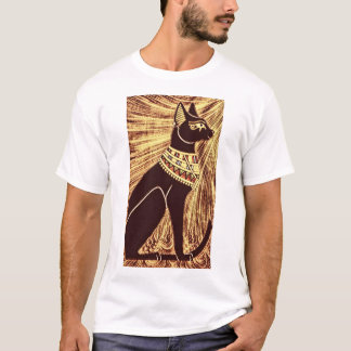 Camiseta Gato diosa en oro