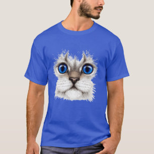 Camiseta Gato Diseño creativo Retrato de color de un gato c