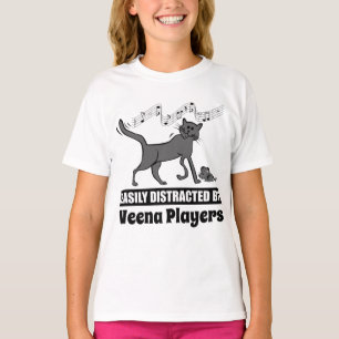 Camiseta Gato distraído fácilmente por los jugadores de Vee