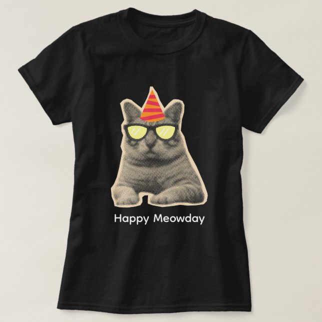 Camiseta Gato divertido (Diseño del anverso)