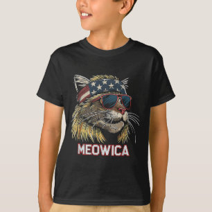 Camiseta Gato - Divertido 4 de julio Día de la Madre bander