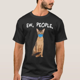 Camiseta Gato divertido abisinio con máscara facial