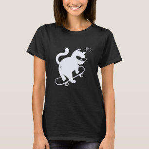 Camiseta Gato Divertido Adiós Patineta Introvertido Humor S