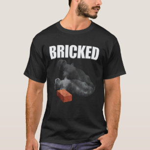 Camiseta Gato Divertido Amurallado Derribado Meme Tonto Est