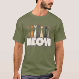 Camiseta Gato divertido asomándose tripulación   Gráfico de