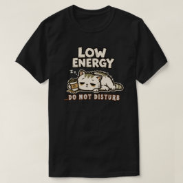Camiseta Gato Divertido Baja Energía Gato Dormilón Cansado 