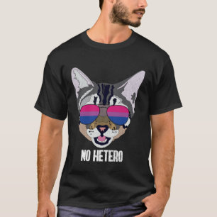 Camiseta Gato Divertido Bisexual No Hetero Orgullo Bi