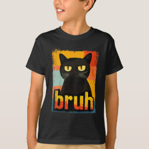 Camiseta Gato Divertido Bruh Para Chicos Chicas Hombres Muj