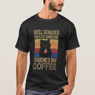 Camiseta Gato divertido café cafeína amante del café