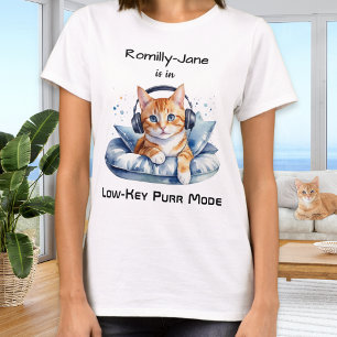 Camiseta Gato Divertido con Acuarela Humor Personalizado