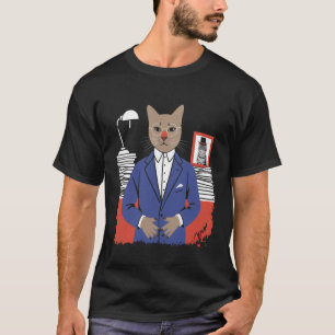 Camiseta Gato Divertido Con Esmoquin Empresario Hombre De N