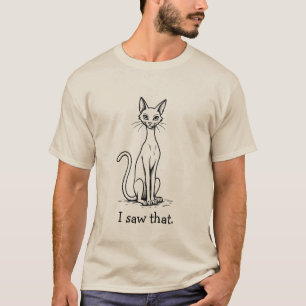 Camiseta Gato Divertido con Expresión Altiva Vi Eso
