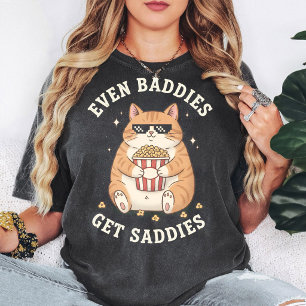 Camiseta Gato Divertido Con Palomitas de Maíz "Incluso los