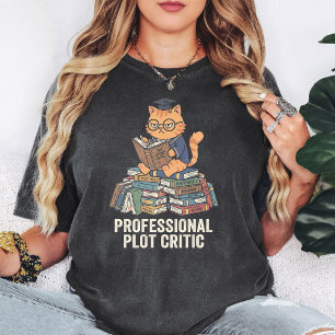 Camiseta Gato Divertido Crítico Profesional de Trama Gradua